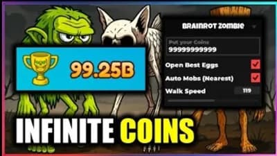 Brainrot Zombie Evolution Script - Infinite Coins, Auto Farm thumbnail