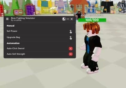 Preview of Boss Fighting Simulator GUI