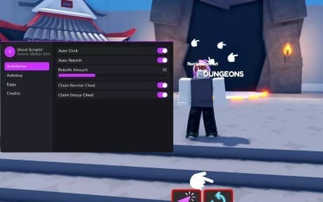 Preview of Anime Tappers GUI - Ghost Hub