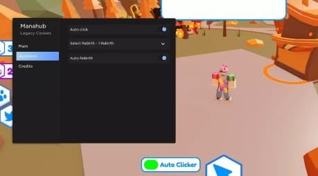 Preview of Legacy Clickers GUI - Mana Hub