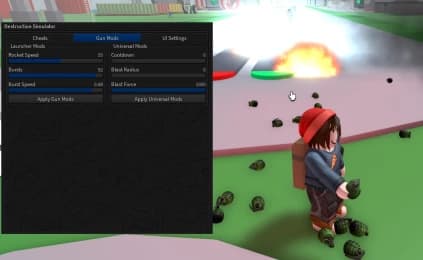 Preview of Destruction Simulator GUI | Gun Mods, XP Multiplier and more!