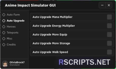 Preview of Anime Impact Simulator Script | Auto Farm, Auto Cards & MORE!