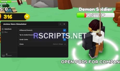 Preview of Anime Hero Simulator Script | Kill Aura, Auto Farm