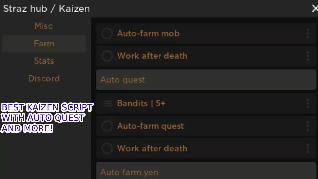 Preview of Best kaizen script out there