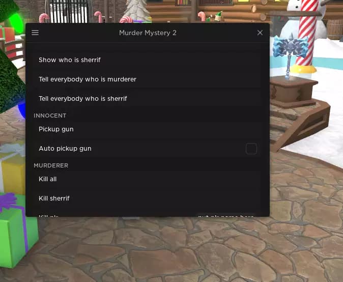 Preview of ⭐Murder Mystery 2 GUI (Autofarm, Godmode, Kill All, Silent Aim, And More)