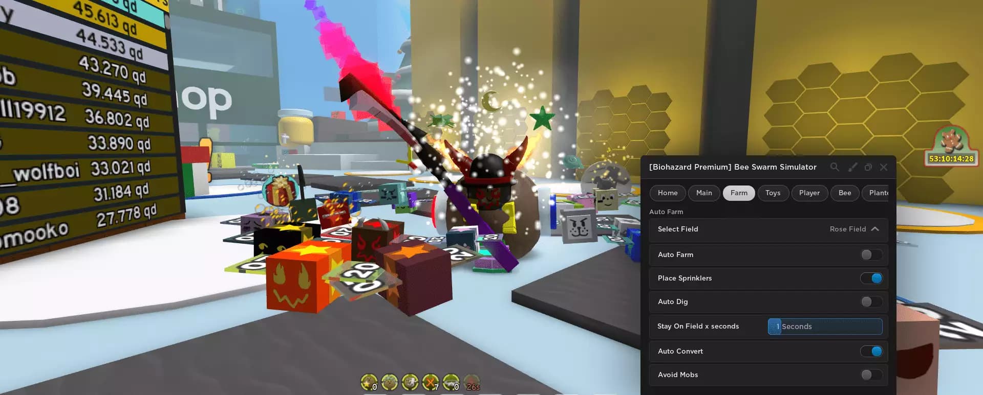 Preview of BioHazard Bee Swarm Simulator OP Insane Script