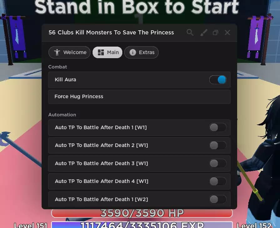 Preview of Kill Monsters To Save The Princess Hub