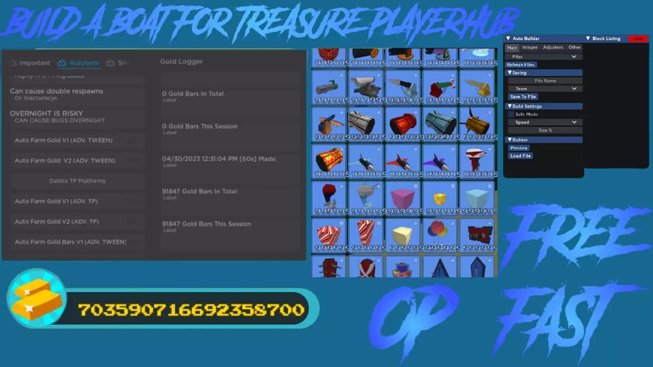 Preview of ONE OF THE BEST SCRIPTS FOR BUILD A BOAT | TONS OF FEATURES YOU WONT FORGET | 2023 