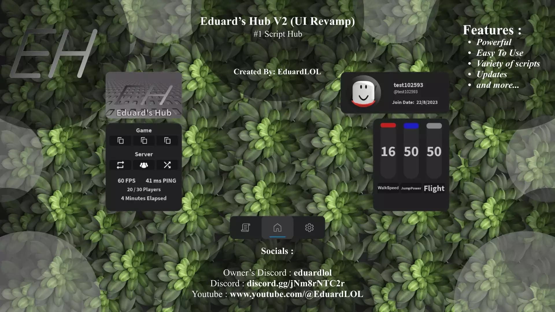 Preview of Eduards Hub V2 UI Revamp