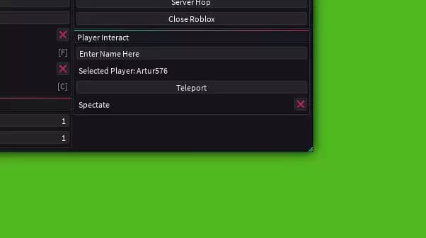 Preview of Universal PlayerInteract [{ Spectate, Teleport to Player }]