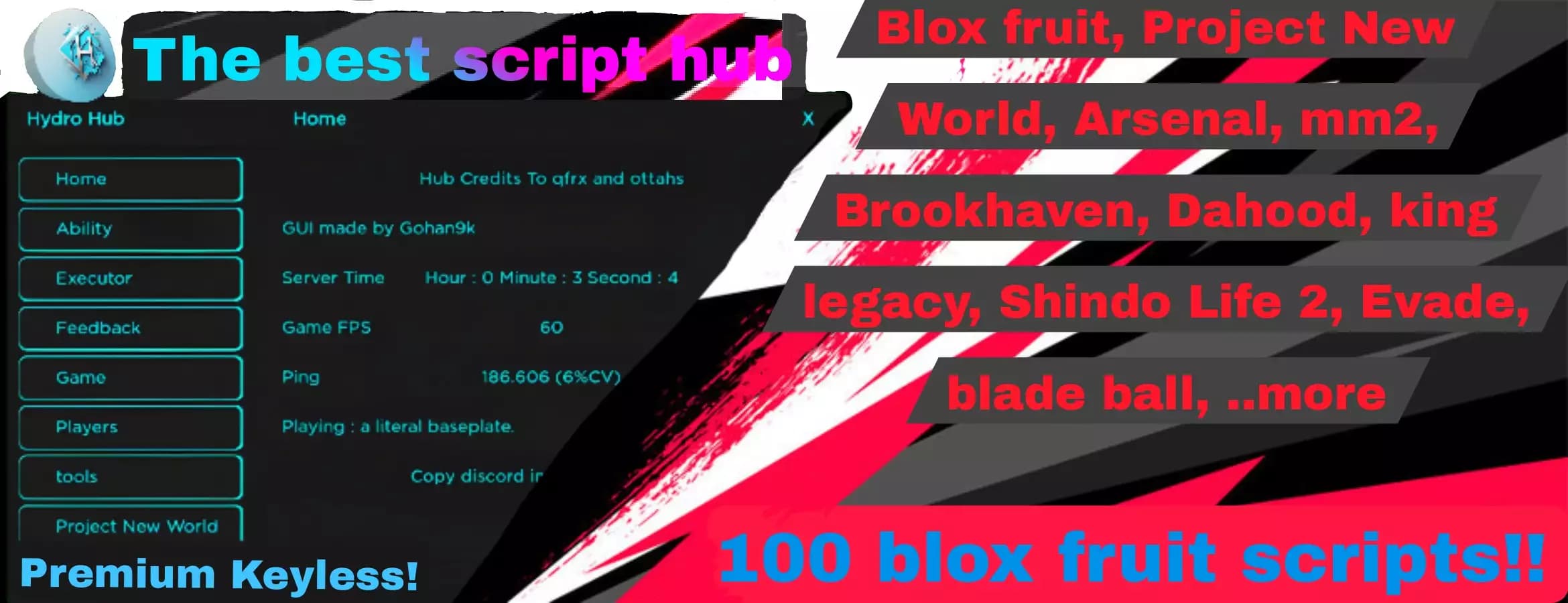 Preview of Hydro hub a universal script hub