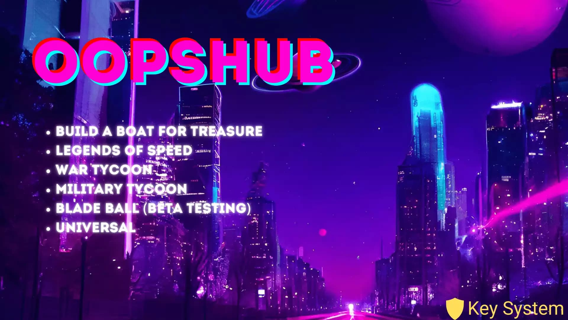 Preview of OopsHub - supported 5 games