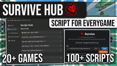 Preview of Survive Hub : NEW Script Loader with 30+ Scripts.