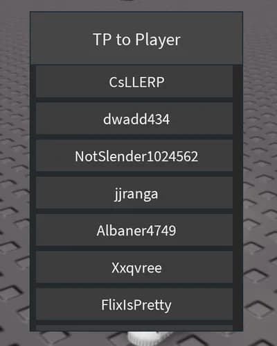 Preview of OP TP Gui (tp to any player)