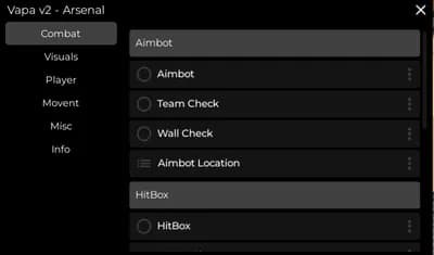 Preview of Arsenal New Hack No Key - Vapa v2 (Fly, Aimbot, ESP)