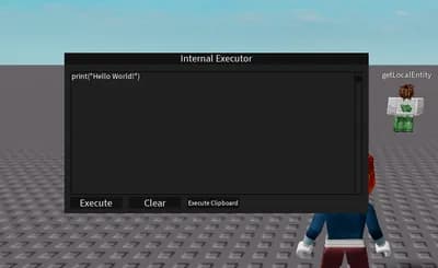 Preview of Internal UI Executor Script