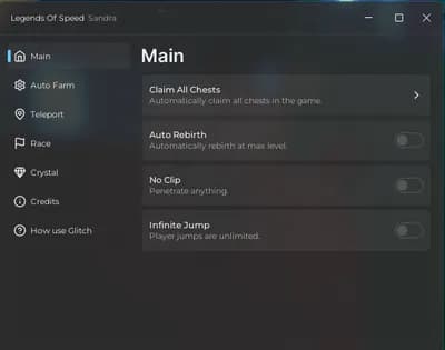 Preview of SandraHub Legend of Speed|Auto Farm|Auto Race|and more| Xeno