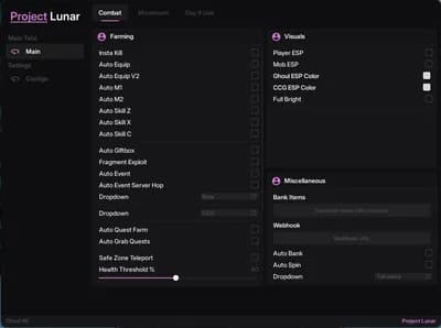 Preview of Project Lunar(Auto Parry, New Boss Farm, Insta Kill & More)