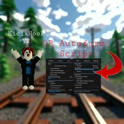 Preview of OP KiciaHook V2 Dead Rails Auto Farm And More