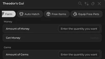 Preview of get money, gems and spins, equip op pets get free myth pet