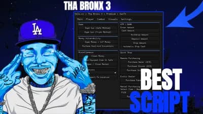 Preview of The Best Script Tha Bronx 3 (Spawn Money, Dupe, ESP + More)