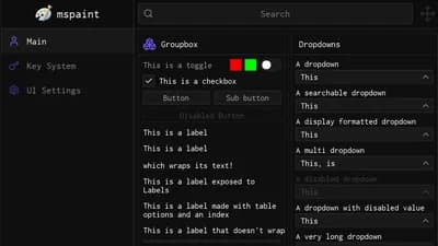 Preview of mspaint/obsidian ui library