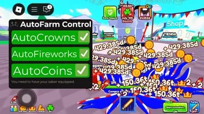 Preview of Saber Simulator • AutoCoins • NoKey • AutoCrown | FREE 🏆📌