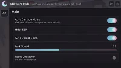Preview of Instant Kill Hider Hider ESP Coin Farm
