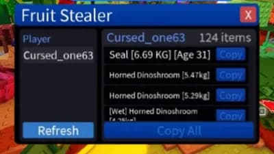 Preview of Steal player fruit/item