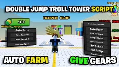 Preview of Double Jump Troll Tower Script - *Auto Farm & Give Gears*