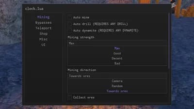 Preview of clock.lua | Auto Mine