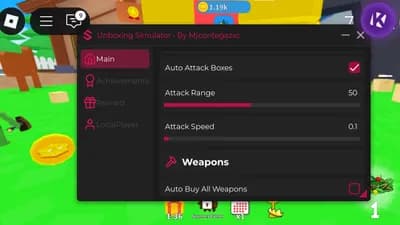 Preview of Unboxing Simulator Script 