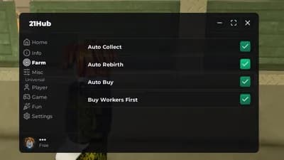 Preview of [Updated 22/10/25] Auto Collect/Rebirth/Buy/Raid/Boss |21hub