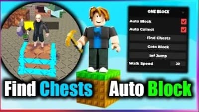 Preview of [⛏️OP] ONE BLOCK Script - Give all any Items &amp; More