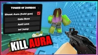 Preview of 🧟 Tower of Zombies Script - Kill Aura, Anti Lava, Inf Ammo