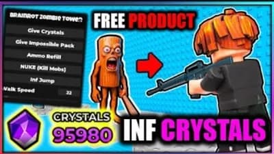 Preview of [🏆INF]Brainrot Zombie Tower-Infinite Crystals, Free Product