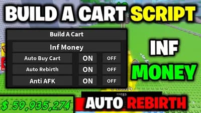 Preview of BAC - Inf Money, Auto Buy Cart, Auto Rebirth & Anti AFK