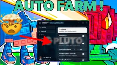 Preview of Pluto Hub PLANTS VS BRAINROTS Auto Attack Auto Buy