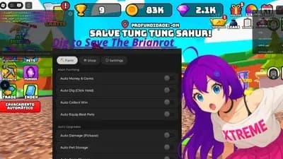 Preview of Auto Farm Dig , Money And Farm gems, auto upgrade and more 