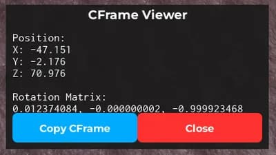 Preview of CFrame Viewer