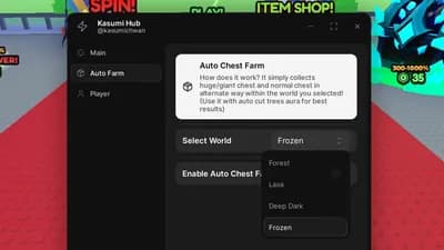 Preview of WORLD 4 UPDATE AUTO FARM CHEST HUGE GIANT TREE AURA