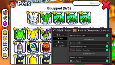 Preview of Rebirth Champions: Ultimate New Script | DEVIL Script