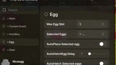 Preview of AutoHatch AutoPlace  Egg predictor AutoBuy  Create Any Rec