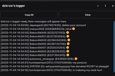 Preview of Roblox Chat Logger