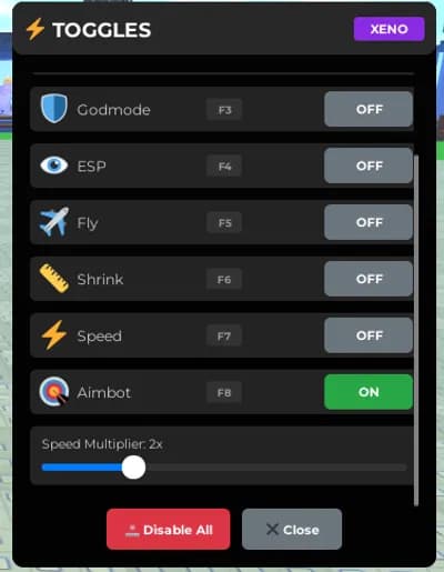Preview of universal menu