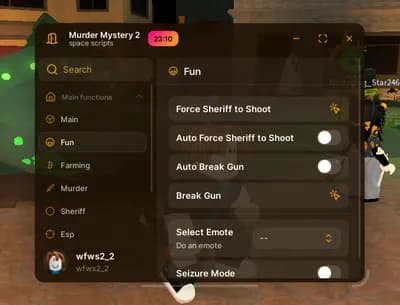 Preview of Space Hub || Keyless || mm2 script