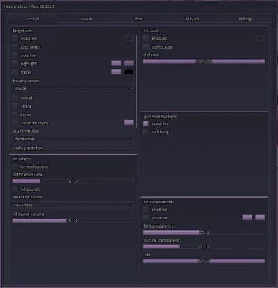 Preview of Headshots.cc HVH Script