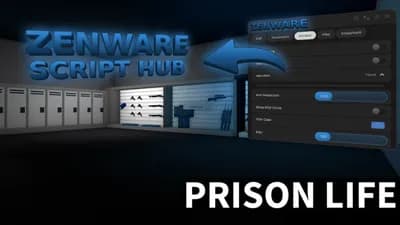 Preview of Prison life Gun mods aimbot kill aura silent aim Zenware