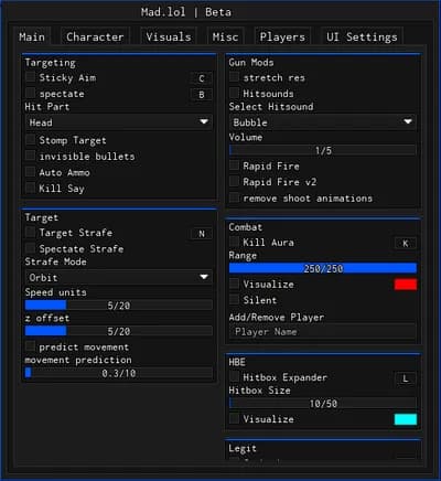 Preview of Mad.lol HVH Script