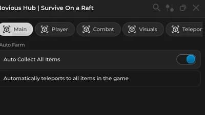 Preview of 🏆 Novious Hub — Survive On A Raft Keyless